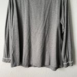 Cotton Sleep Shirt Womens Large Breathable Stretch Relaxed Loungewear Neutral Gray Photo 6