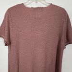Hollister  Pink Short Sleeve Sweater Raw Neck Size Large Photo 6