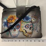 Anuschka Multicolor Skull Art Crossbody Bag Photo 7