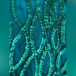 Laurence Kazar Vintage Emerald Green Sequin Beaded Silk Mini Dress Medium 80’s Photo 3