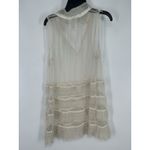 Free People  Sleeveless Sheer Ruffle Cover Up Dress See Through White Lace Medium Photo 1