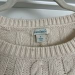 Sundance Cream Cable Knit Balloon Sleeve Sweater Photo 2