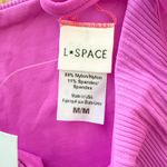 L Space Bikini Bottom Medium Bright Fuchsia Lennox‎ Ribbed Y2K Barbiecore Beach Pink Photo 4