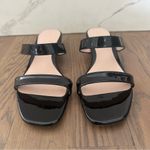 Stuart Weitzman Patent Leather Strappy Ava Heel Sandal in Black Size 9 M Photo 4