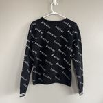 Bebe  Long Sleeve Crew Neck Pullover Sweater Black White Logo Woman’s XL Photo 2