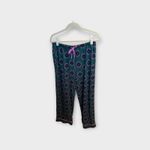 Room Service Womens Pajama Set L Green Pink Floral Loungewear Sleepwear Size L Photo 4