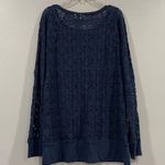 Chico's  Blue Crochet Shirt 0 XS Photo 3