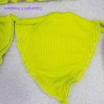 New! Set! It's Now Cool x Free People the frill tri eco neon lime rib bikini, S Green Photo 13