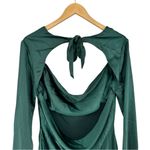 Selfie Leslie Champs Elysees Long Sleeve Open Back Mini Dress Forest Green US 8 Photo 6
