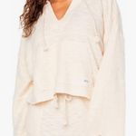 Roxy Rich Coast Solid Hoodie in Parchment size XL NWT Photo 0