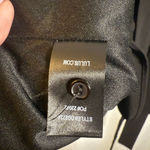 Lulus Last Love Song Black Mini Dress Bell Sleeves Front Tie Lined Keyhole Large Photo 8