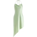 Alice + Olivia  Harmony Asymmetrical Satin Slip Dress Sz 10 Photo 5
