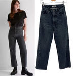 Levi's Wellthread Ribcage Straight Jeans Black Size 25 Photo 1