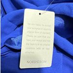 Badgley Mischka Mark & James By  Keyhole Side Tie Neck Jumpsuit Blue Sz 4 NWT Photo 5