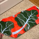 Marimekko IKEA BASTUA Tote Large Red Green Rhubarb Leaf Reusable Shopping Bag Photo 2