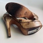 House of Harlow 1969 Laina Platform Pump Heels Natural Snakeskin Shoe Sz 7/eur37 Tan Photo 9