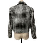 Madison d' Amelie Paris Women's Houndstooth Jacket Size 8 Cropped Black Photo 3