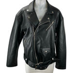 Topshop NEW  Women's Black Faux Vegan Leather Zip Up Long Sleeve Moto Jacket Sz 4 Photo 0