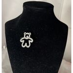 VALENTI Vintage Sterling silver Rhinestone Bear brooch RARE Photo 5