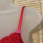 Adore Me Bright Red Underwire Demi Bra Mesh Lace Lightly Lined Bra 32D Photo 4
