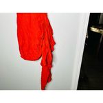 JUST BEE QUEEN Red One Shoulder Solange Knee Length Ruffle Mini Dress Size XS Photo 7