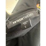 Fifteen Twenty  Womens Black Raw Edge‎ Tie Top Short Sleeve Size L Photo 6