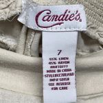 Candie's Vintage  Linen Blend Pull On Wide Leg Flare Pants Juniors 7 Boho Y2K Photo 3