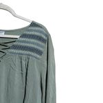 Avenue Top Womens 22 24 Green Boho Embroidered Tunic Blouse Ladies Photo 2
