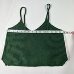 SheIn Emerald Dark Green Knit Sweater Cropped Boxy Fit Tank Top Small S 4 Photo 2