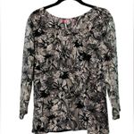 Peck & Peck Vintage 2000s Mesh Floral Lace Top Boho Y2K Fairy WhimsiGoth Size Large Photo 6