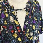 Mii Collection S Small Maxi Dress Dark Floral Tiered Academia Boho Oversized Black Photo 5