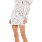 Mac Duggal 10738 White One Shoulder Asymmetric Crystal Embellished Mini Dress 8 Photo 0