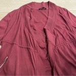 ALLSAINTS  Red Long Sleeve Flowy Open Front Gina Drape Jacket Size 4 Photo 2