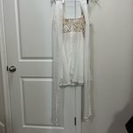 NEW Area Stars White Ruched Lace Back Mini Dress Size Large Photo 4