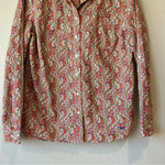 Talbots  Paisley Button Up 12 Western Career Garden Colorful‎ Floral 100% Cotton Photo 5