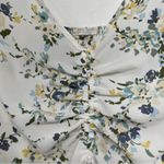 Abercrombie & Fitch  White Floral Puff Sleeve Cinched Bust Blouse Womens Small Photo 2
