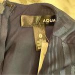 AQUA NWT Navy Sheer Long Sleeve Romper | Elegant Mini Jumpsuit | Size Small Photo 9