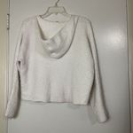 Vince . Ivory white fuzzy Pullover lounge casual knit hoodie sweater size XS Photo 5
