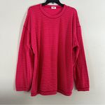 Pulse  Pink White Striped Crewneck Sweater Casual Comfy XXL 2XL Photo 0