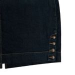 Lane Bryant Women's Tighter Tummy Button Solid Denim Mini Skirt Dark Blue Sz 26 Photo 1