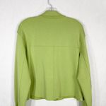 Joie  Medium Jacket Bright Green Snap Closures Collar Stretch Solid Knit‎ 591 Photo 6