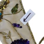 Maya Petite Women's Romper Beaded Sequins Floral Deep V Photo 13