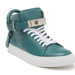 BUSCEMI Mid Sneaker, Women’s Italian Leather Hightop , Size 38 (Euro) Petrol NWT Green Photo 10