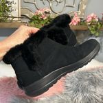 Skechers Sketchers Air Cooled Goga Mat Black Booties Slip On Ankle Boot Photo 9