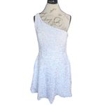 Wedding Dress Sz 12 One Shoulder White Bridal Shower Rehearsal Bachelorette Photo 1