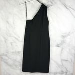 Calvin Klein NWT One Shoulder Embellished Sheath Knee Length Dress Glam Black 12 Photo 8