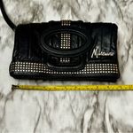 Marciano Black Leather Studded Flip Up Wristlet Clutch Hollywood Biker Mob Wife Photo 11