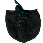 United Clothing Women’s Knit Beanie Gray Winter Hat Teal Ribbon Accent Blue Photo 0