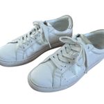 J.CREW Mirror Metallic Tab Saturday Leather Sneakers Shoes White Gold Size 8 Photo 3