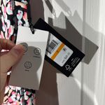 DKNY Pink and Black Patterned Leggings Photo 2